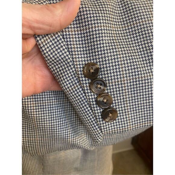 Michael Kors 2-Button Blazer Sz. 44S Houndstooth Check Lined Medium Weight - Picture 10 of 12